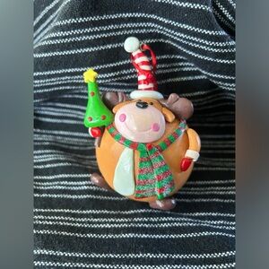 Vintage cartoon reindeer ornament